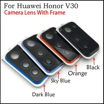 10 шт./лот, Стеклянная Линза Задней камеры, Рамка Для Стеклянной крышки Задней Камеры Для Huawei Honor View 30 /Honor V30
