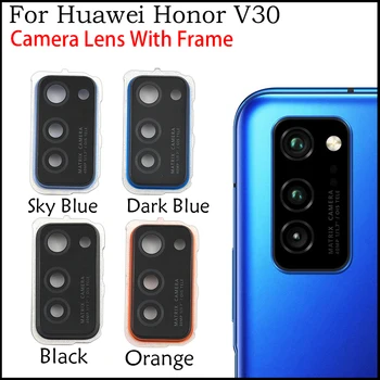 10 шт./лот, Стеклянная Линза Задней камеры, Рамка Для Стеклянной крышки Задней Камеры Для Huawei Honor View 30 /Honor V30 1