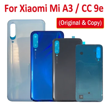 100% Оригинал для Xiaomi Mi A3/CC 9e Задняя крышка батарейного отсека, стеклянная задняя дверца корпуса, чехол для Xiaomi mi a3 с клейкой наклейкой