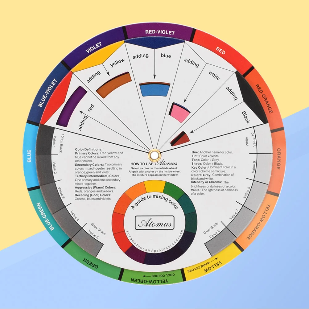 1 шт. креативное цветовое колесо, карманная диаграмма, цветовое колесо для художника, цветовое колесо, цветовое колесо