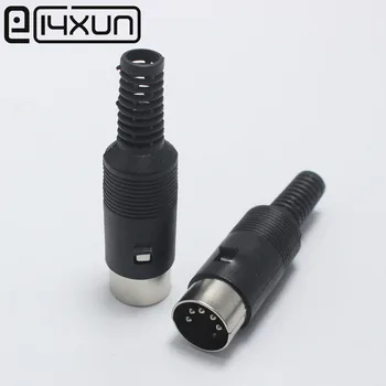 10шт 5-контактный разъем DIN 5-контактный штекер DIN с пластиковой ручкой Разъем для подключения клавиатуры EClyxun Оптовые продажи