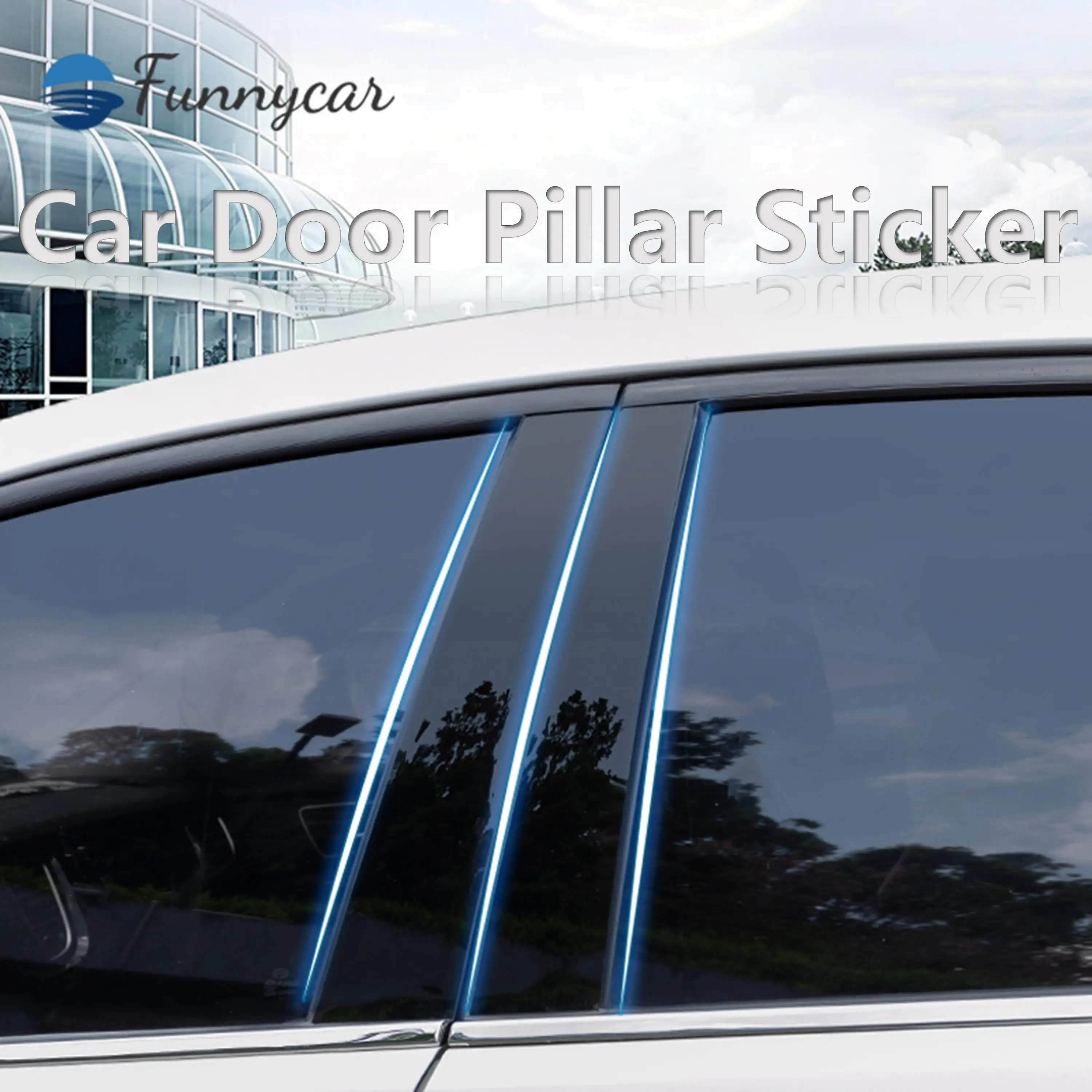 6 шт. для Ford Kuga Escape 2013-2018 Автомобильный ПК для дверей, окон, средней колонны, отделка, защита, стайлинг, аксессуары для полосок