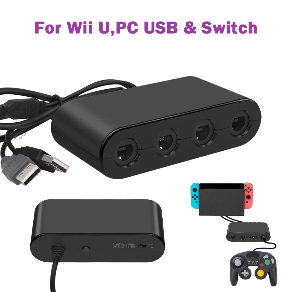 Новый Адаптер Контроллера For GC для NS Switch/Wii U/PC GameCube Конвертер Портов Контроллера Для Nintendo Switch с USB-кабелем