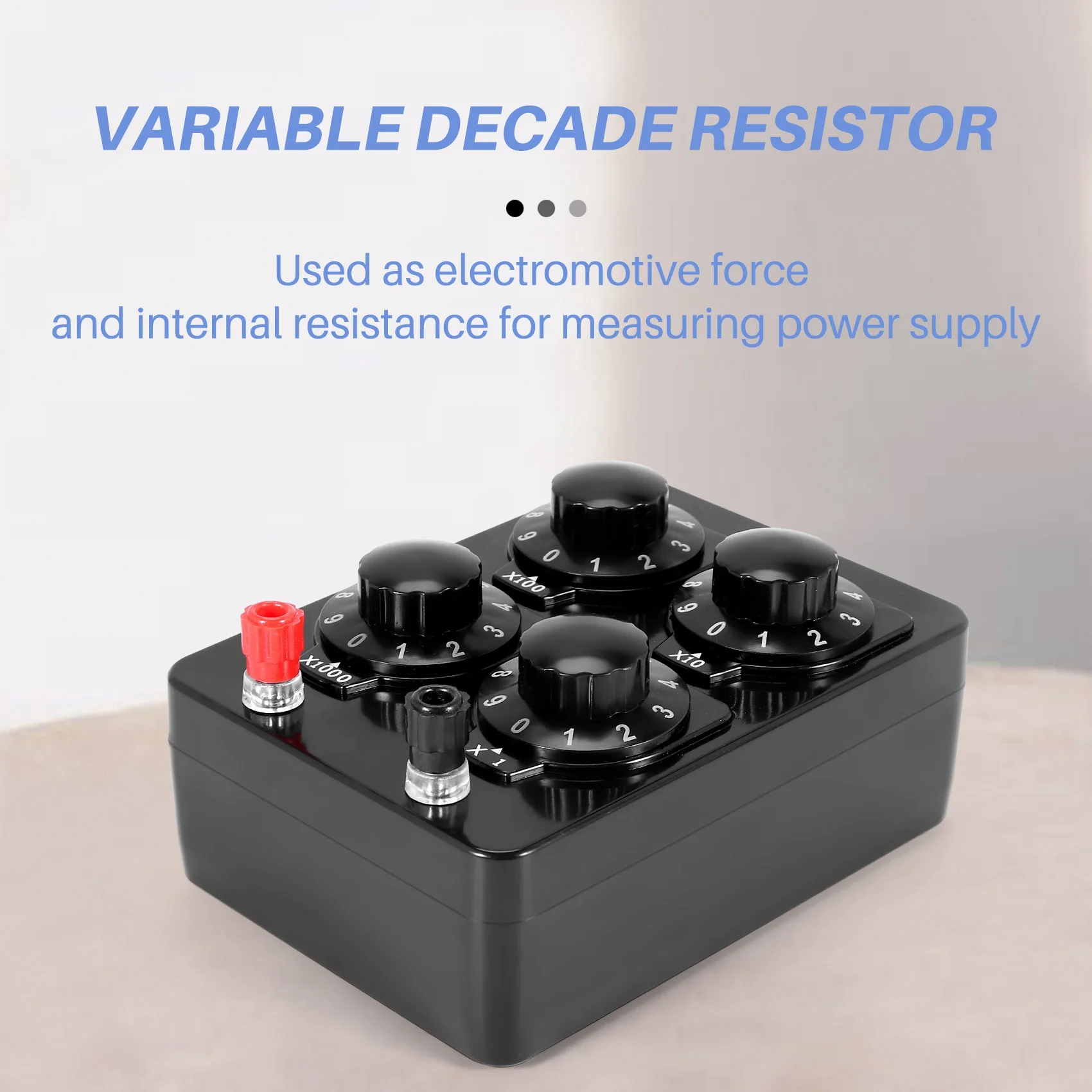 Простой блок сопротивления 0-9999 Ом, Прецизионный переменный декадный резистор, обучающий инструмент 4