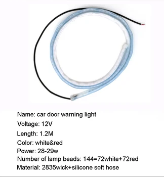 12V 120cm LED Предупреждение Об Открытии Светодиодной Лампы Окружающего Света для Dodge Caliber Ram 1500 Caravan Journey X5 Stratus Nitro Neon Durango