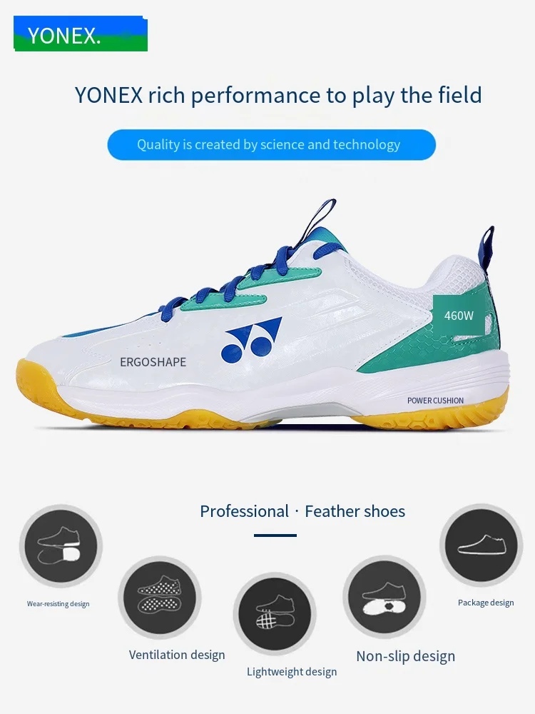 2022 Новая обувь для бадминтона Yonex Мужская женская подушка Профессиональные спортивные кроссовки Yy SHB460 теннисные кроссовки