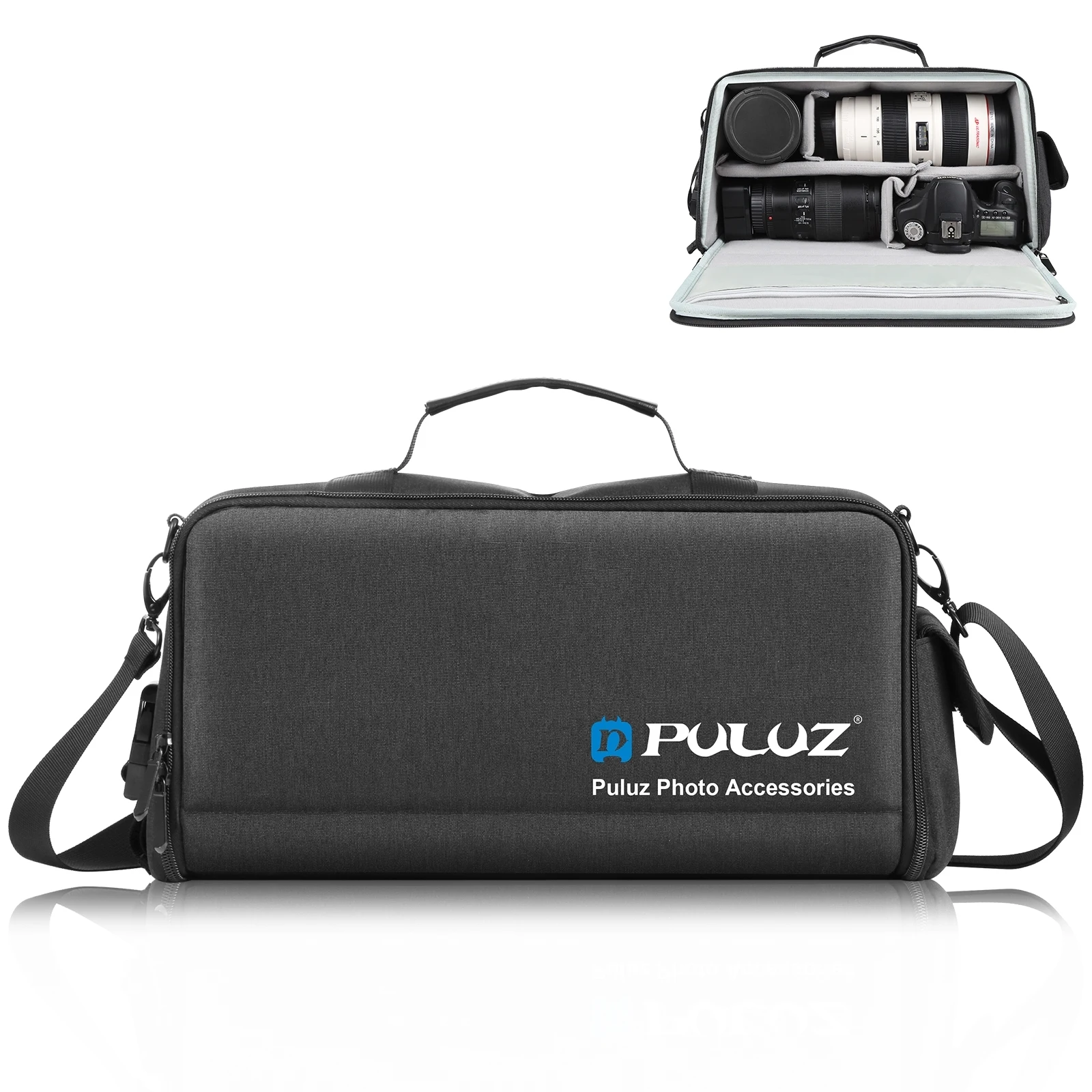 PULUZ DSLR Камера Сумка Через Плечо Через Плечо Цифровая Сумка Для Хранения Объективов Большой Емкости Сумка-Слинг для Nikon Canon Sony Travel Organizer