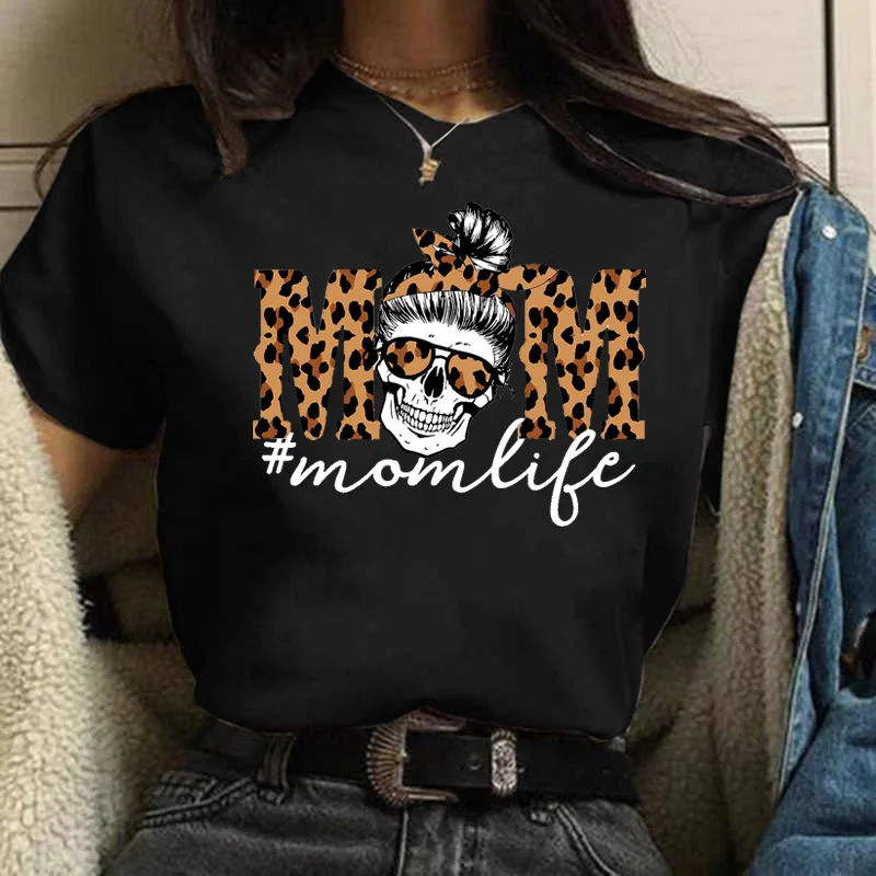 Футболка для женщин с леопардовым знаком молнии, футболка оверсайз, женские топы, кавайная одежда 90-х, женские футболки, Camisetas Mujer 5