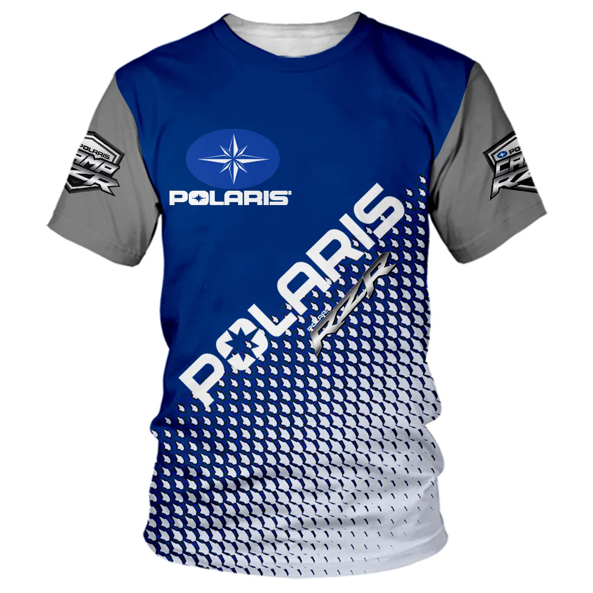 Летние футболки с 3D принтом Polaris Racing Car, Футболка для мужчин, Женщин, круглый вырез, повседневная модная негабаритная футболка с коротким рукавом, Детские футболки 1