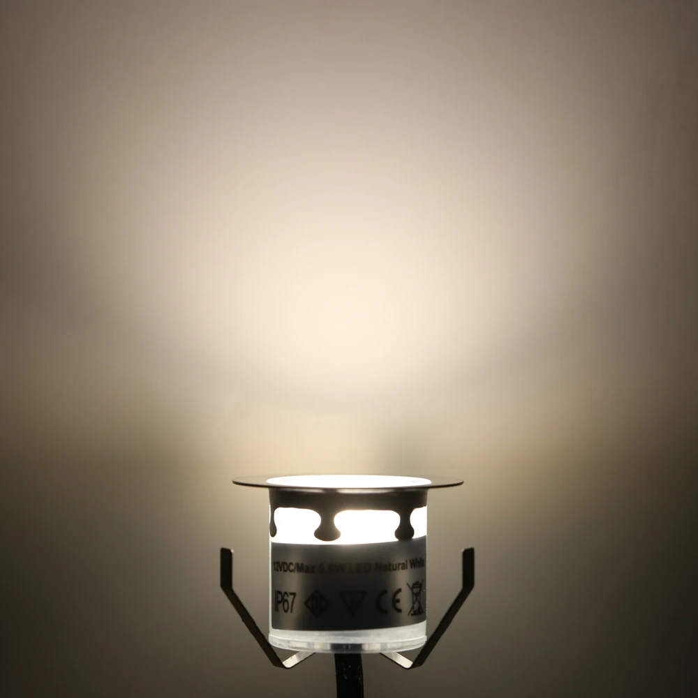 10ШТ 32-мм светодиодных палубных светильников 6 Вт 500ЛМ, небольших встраиваемых в землю подземных IP67 водонепроницаемых прожекторов, декоративных ламп для ландшафта. 3