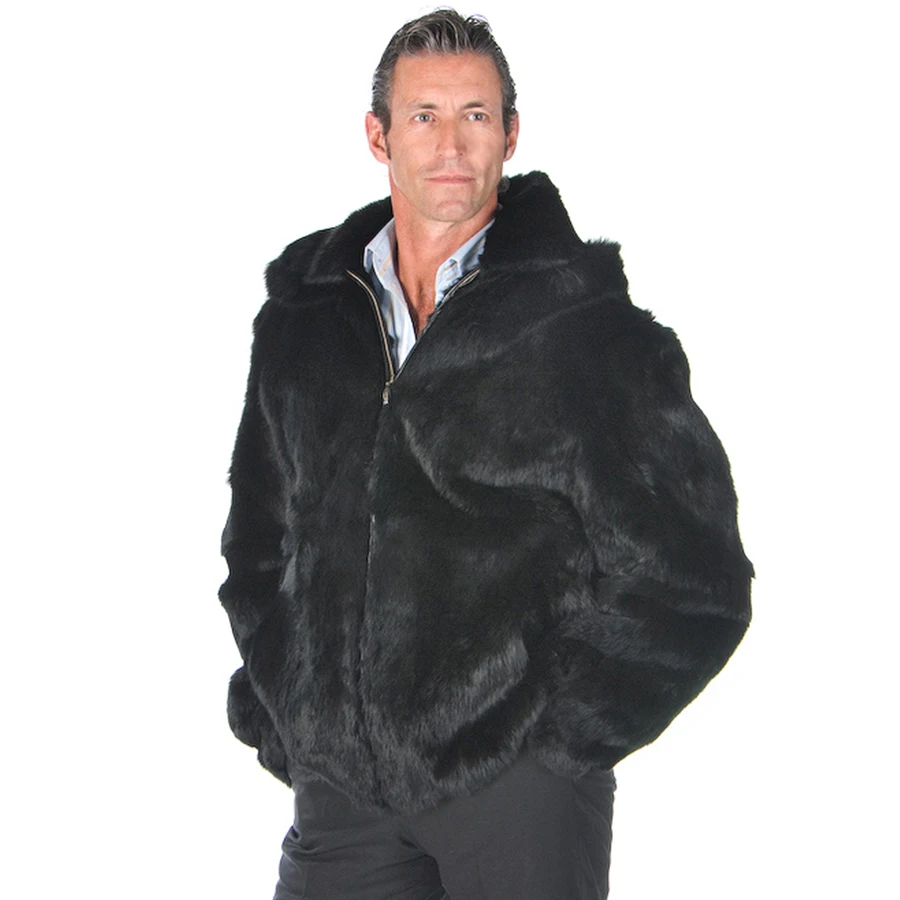 Шуба из натурального меха Норки Мужская Меховая куртка Зимние Теплые пальто из натурального меха Съемный Капюшон Плюс Размер Куртки Бесплатная Доставка 0