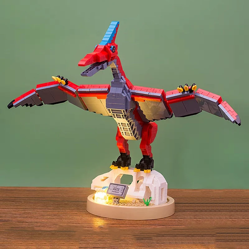 3D модель DIY Мини Алмазные блоки Кирпичи Строительство Мира динозавров юрского периода Птерозавр Монстр Животное Кукла Игрушка для детей