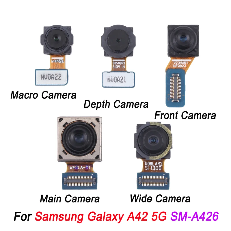 Для Samsung Galaxy A42 5G SM-A426 Оригинальный комплект камеры Задние камеры (глубина + макро + широкоугольный + основная камера) + фронтальная камера