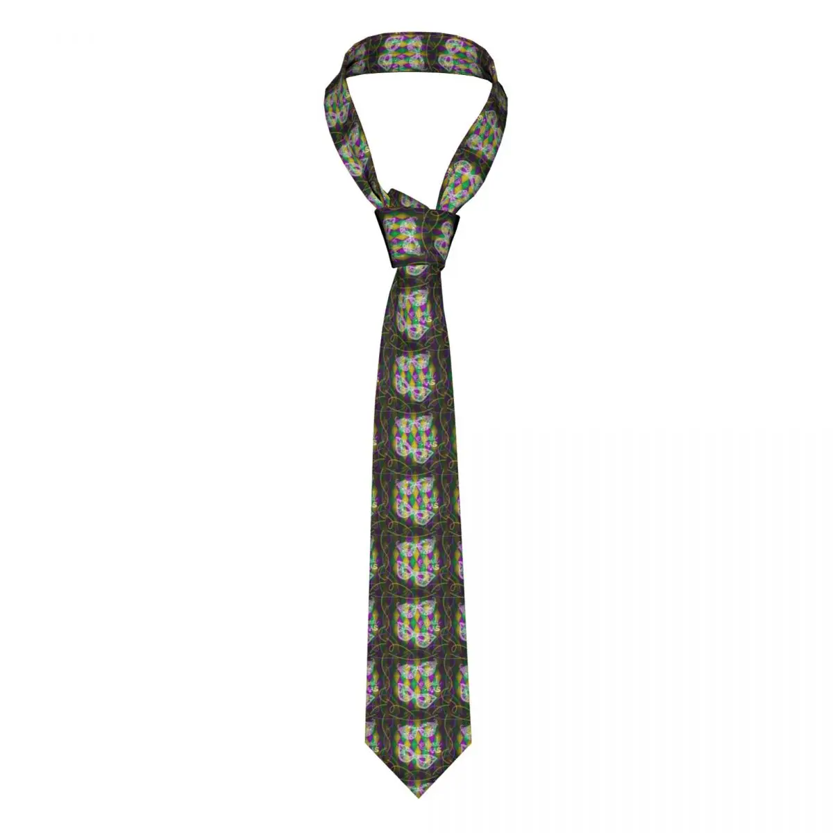 Классический мужской галстук, шелковые мужские галстуки для свадебной вечеринки, деловой галстук для взрослых, повседневный галстук с карнавальным принтом Mardi Gras, Карнавальный галстук с принтом