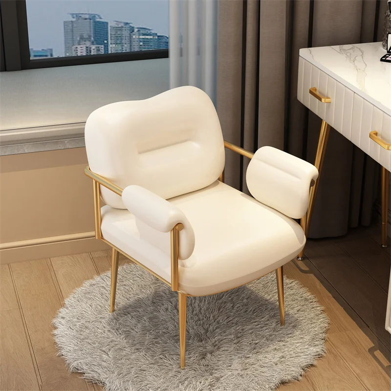 кресло для ожидания в столовой, Белое мягкое дизайнерское кресло для гостиной, кухонный стул, трон, шезлонги для макияжа, садовая мебель, мебель для балкона 0