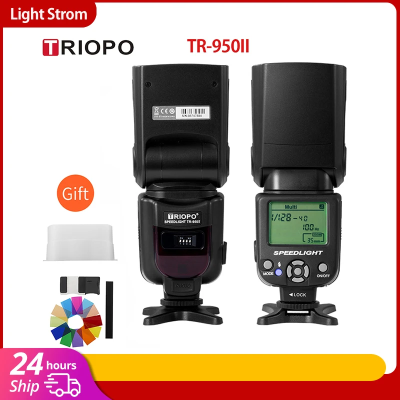 Triopo TR-950II Вспышка Speedlite + G4 2.4G Беспроводная Передача Для Камеры Nikon Canon 650D 550D 450D 1100D 60D 7D 5D