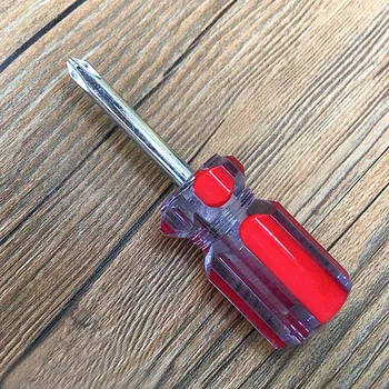 1шт Крестообразная отвертка с короткой ручкой 6,0 мм, мини-отвертка со стальной крестообразной головкой, Ручной инструмент, Прочный Инструмент для ремонта отверток