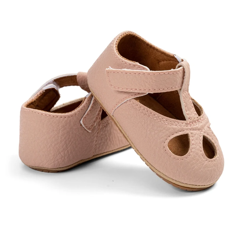 Модная весенне-летняя коллекция для маленьких девочек 0-1 лет: Потрясающие выдолбленные туфли принцессы на мягкой противоскользящей подошве