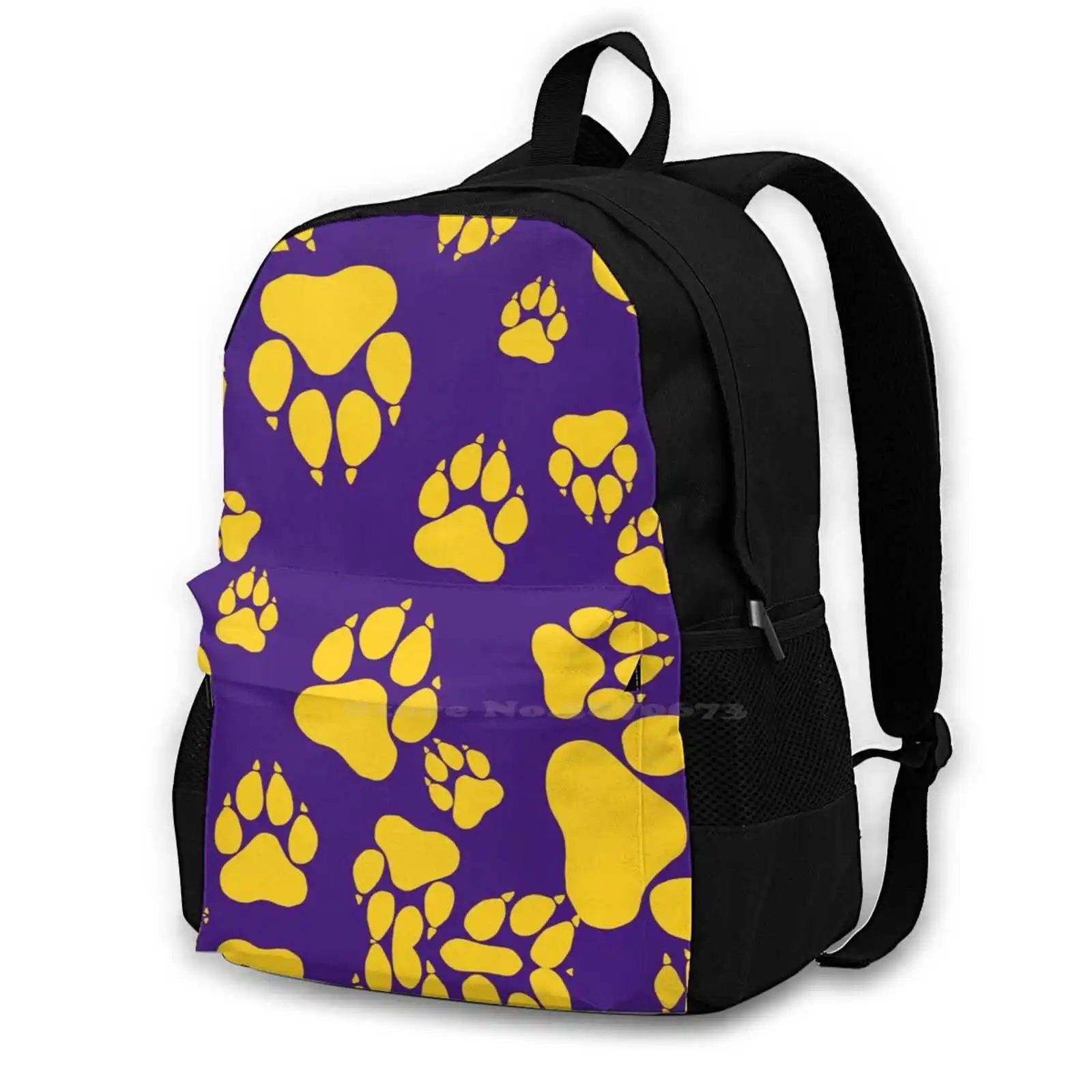 Фиолетовый и золотой рисунок Когтей тигра, цифровой дизайн, модные сумки, рюкзак для ноутбука, графика, Графический дизайн, графика