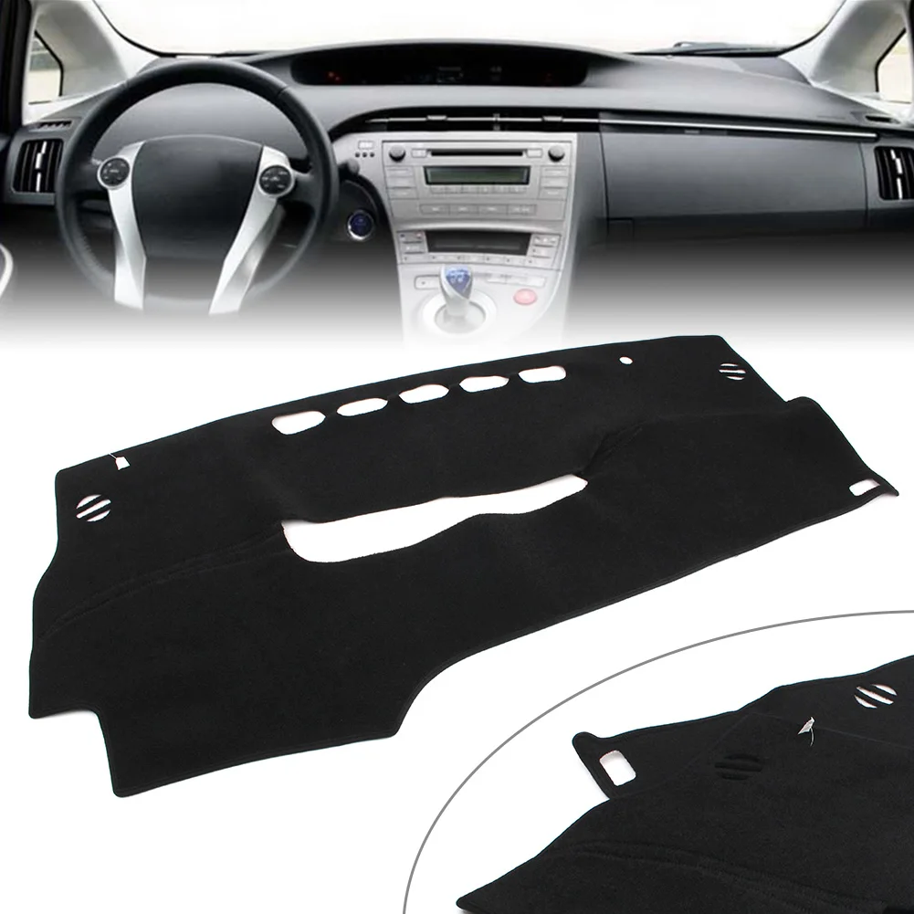 Черный Автоматический Коврик Для Приборной панели Dashmat Для Toyota Prius 2010 2011 2012 2013 2014 2015 LHD 0