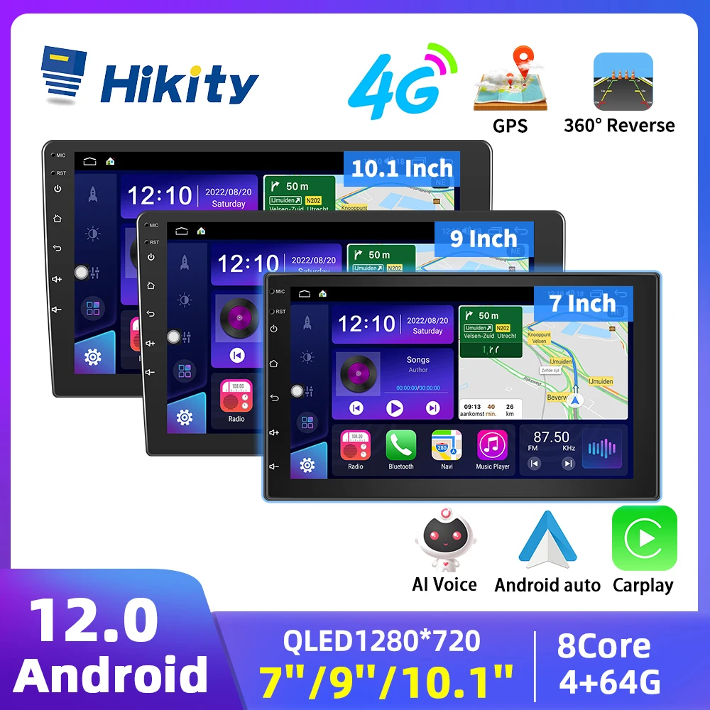 Автомобильный Мультимедийный видеоплеер Hikity Android 2 Din Автомагнитола Стерео для Volkswagen Toyota Nissan KIA Ford Honda Lada