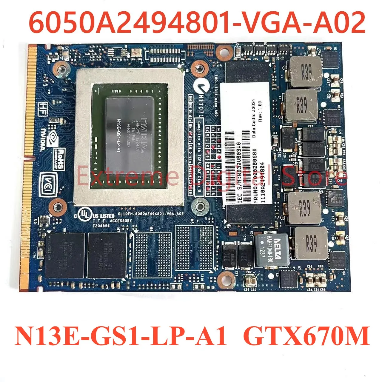 6050A2494801-VGA-A02 для видеокарты ноутбука TOSHIBA X70 GTX670M 100% Протестирована, полностью работает 0