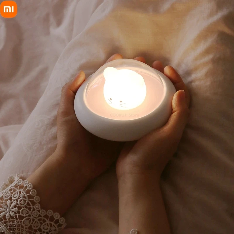 Xiaomi LED Small Night Light Прикроватная Силиконовая лампа для кормления и сна Перезаряжаемая Настольная лампа Креативный Подарок Атмосферная Лампа