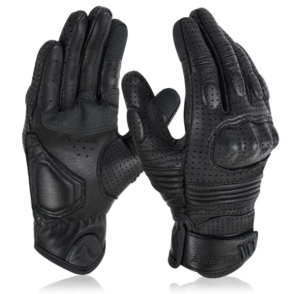 Мужские мотоциклетные перчатки из натуральной кожи с защитным сенсорным экраном Guantes для KTM Motorcross Cycling с перфорацией Luvas из дышащего материала