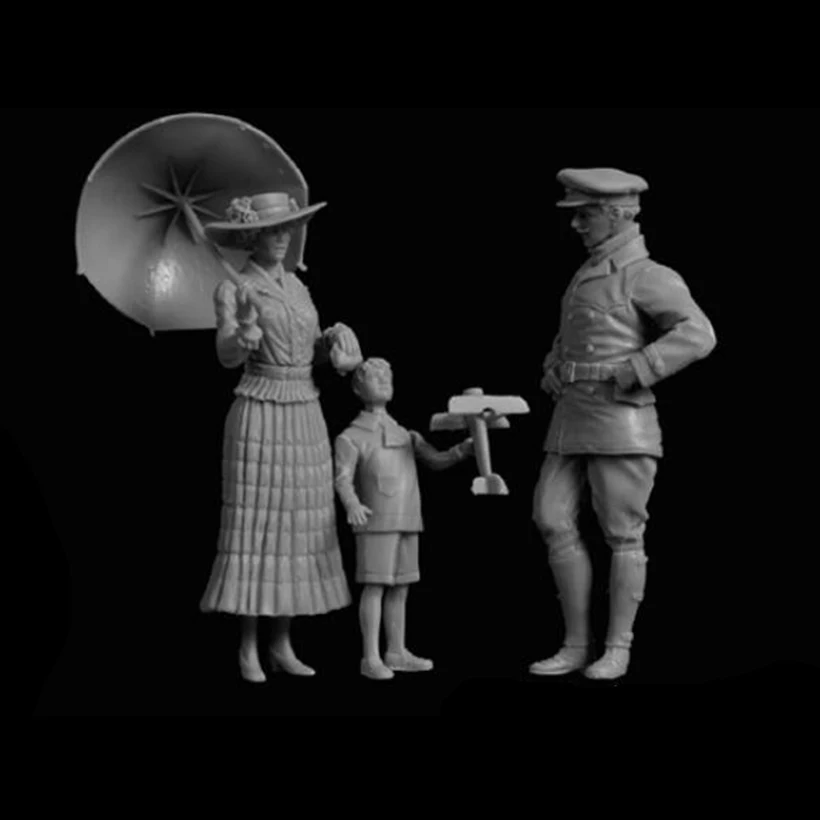Фигурка из смолы 1/32 современная модель для детей и родителей в разобранном виде Неокрашенный набор для создания фигурок