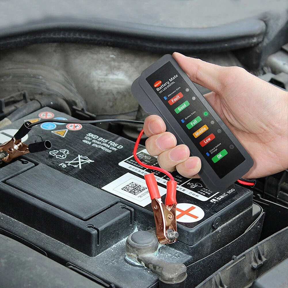 12V Auto Battery Tester Портативный Автомобильный Аккумуляторный Детектор Устройство Контроля Заряда Батареи для Автомобиля Мотоцикла Грузовиков для Автомобильного Транспортного Средства 0