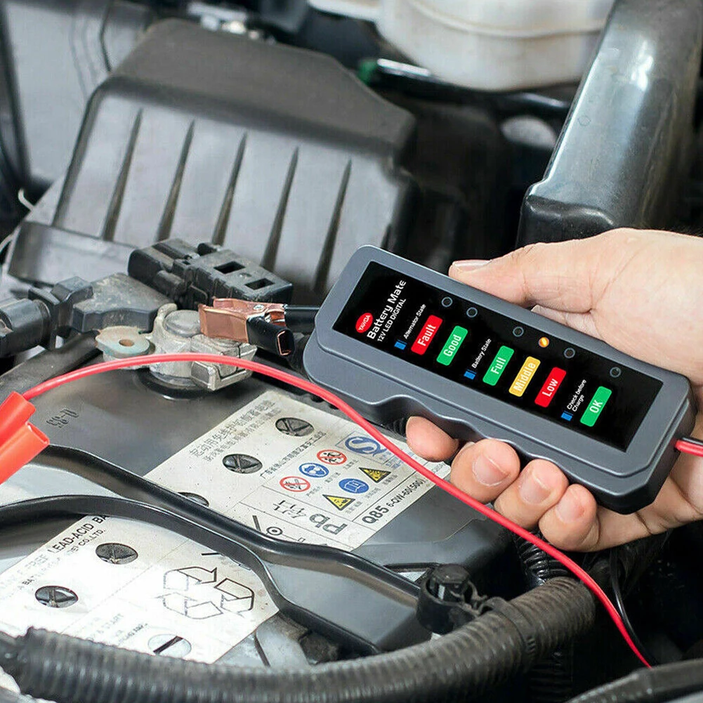 12V Auto Battery Tester Портативный Автомобильный Аккумуляторный Детектор Устройство Контроля Заряда Батареи для Автомобиля Мотоцикла Грузовиков для Автомобильного Транспортного Средства 2