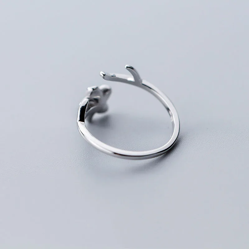 Модное кольцо с регулируемым цветком из стерлингового серебра 925 пробы с эмалью для модных женских вечеринок, Милые ювелирные украшения, минималистичные Аксессуары 2