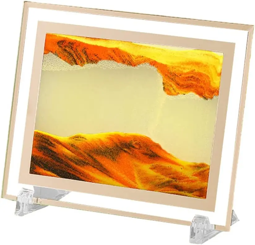 Настольная игрушка Moving Art Liquid Motion Picture в подарок для домашнего декора, оранжевый 7 дюймов
