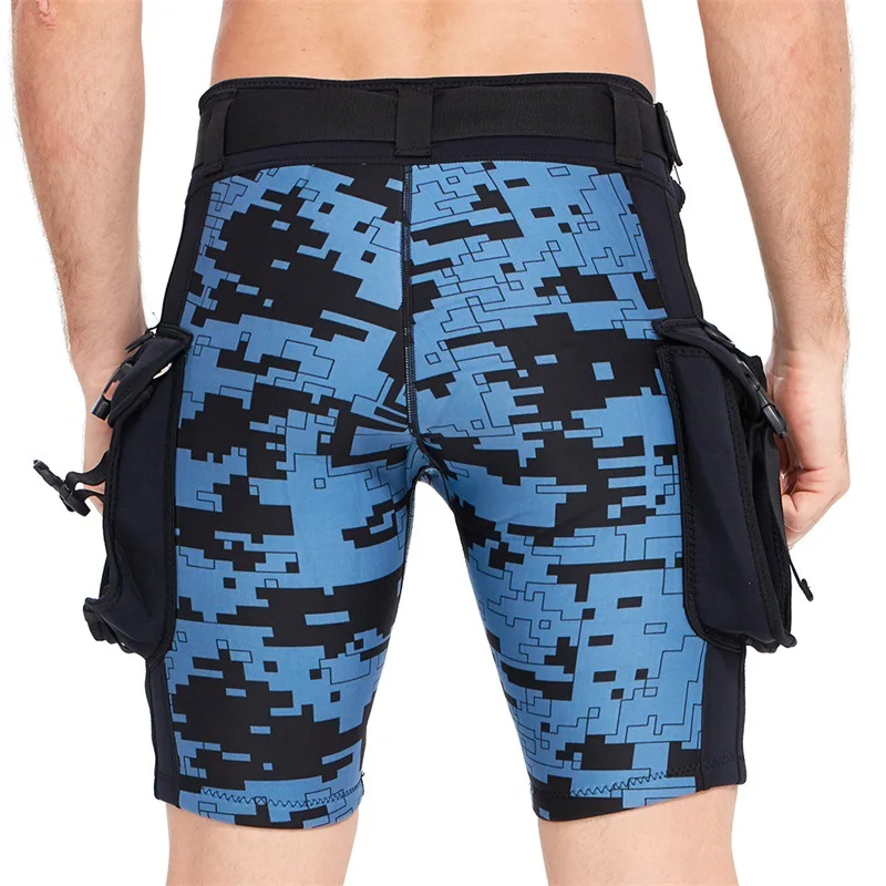 2,5 мм Неопреновые штаны для дайвинга и серфинга Мужские шорты с подводным карманом Технические Шорты для дайвинга Камуфляжные плавки 2
