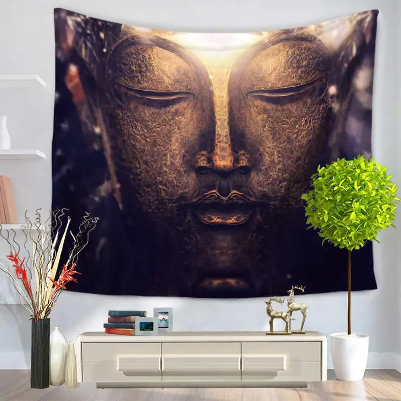 Индийский гобелен с изображением Мандалы, Гобелен с изображением Будды, настенный Пляжный коврик, покрывало в стиле хиппи, коврик для йоги, одеяло