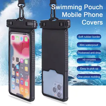 3D Водонепроницаемый чехол для телефона с полным обзором, подводный снег, тропический лес, прозрачные сухие сумки, сумка для плавания, большие чехлы для мобильных телефонов