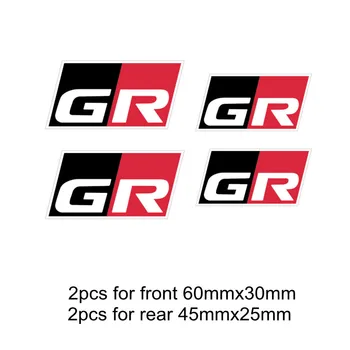 4 шт./компл., Высокотемпературная автомобильная наклейка, наклейка для тормозного суппорта Gazoo Racing, автоаксессуары