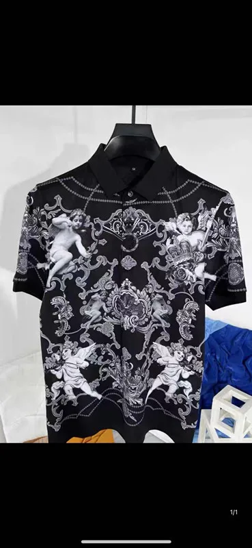 P03755 Горячая распродажа, Новые Модные рубашки поло 2023 года, Популярный известный бренд, Модный дизайн, мужская одежда для вечеринок 0
