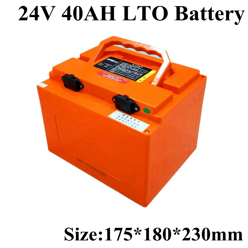 Литиевый аккумулятор Deep Cycle LTO 24v 40ah 24V LTO аккумулятор с BMS для электрического мотоцикла-скутера + зарядное устройство 5A