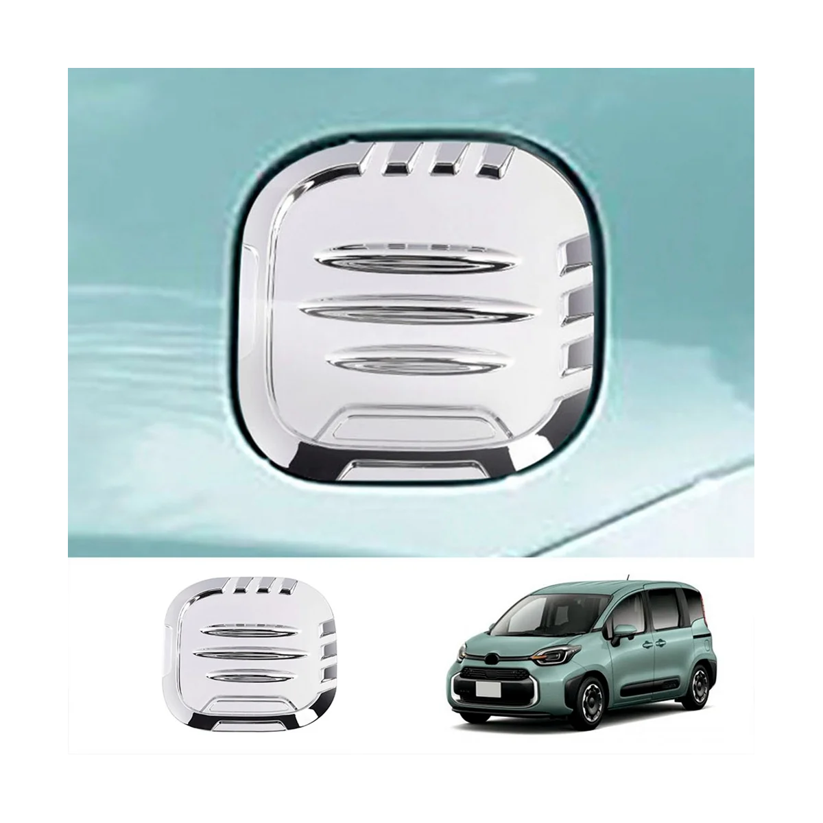 Крышка топливного бака автомобиля, накладка, защитный масляный колпачок для Toyota SIENTA 10 серии 2022 2023, хром 1