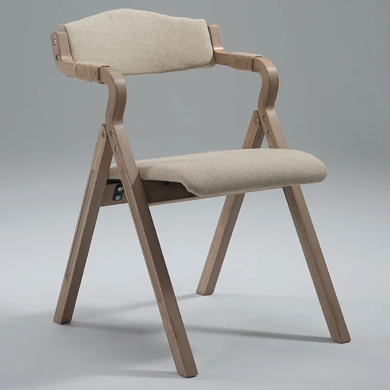 Современный Минималистичный Обеденный стул с деревянной спинкой, Тканевый Складной Обеденный стул, Современная Кухня, Ресторан, Кресло для отдыха на открытом воздухе