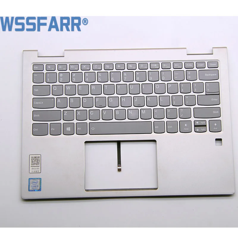 Рамка клавиатуры с подставкой для рук для Lenovo YOGA 730-13IKB 730-13ISK US Верхняя крышка Верхний регистр Черный, серебристый цвет С подсветкой