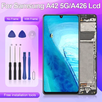 6,6-Дюймовый Дисплей A426 Для Samsung Galaxy A42 5G lcd Сенсорный Дигитайзер A426B A426U В Сборе Замена С Рамкой Бесплатная Доставка