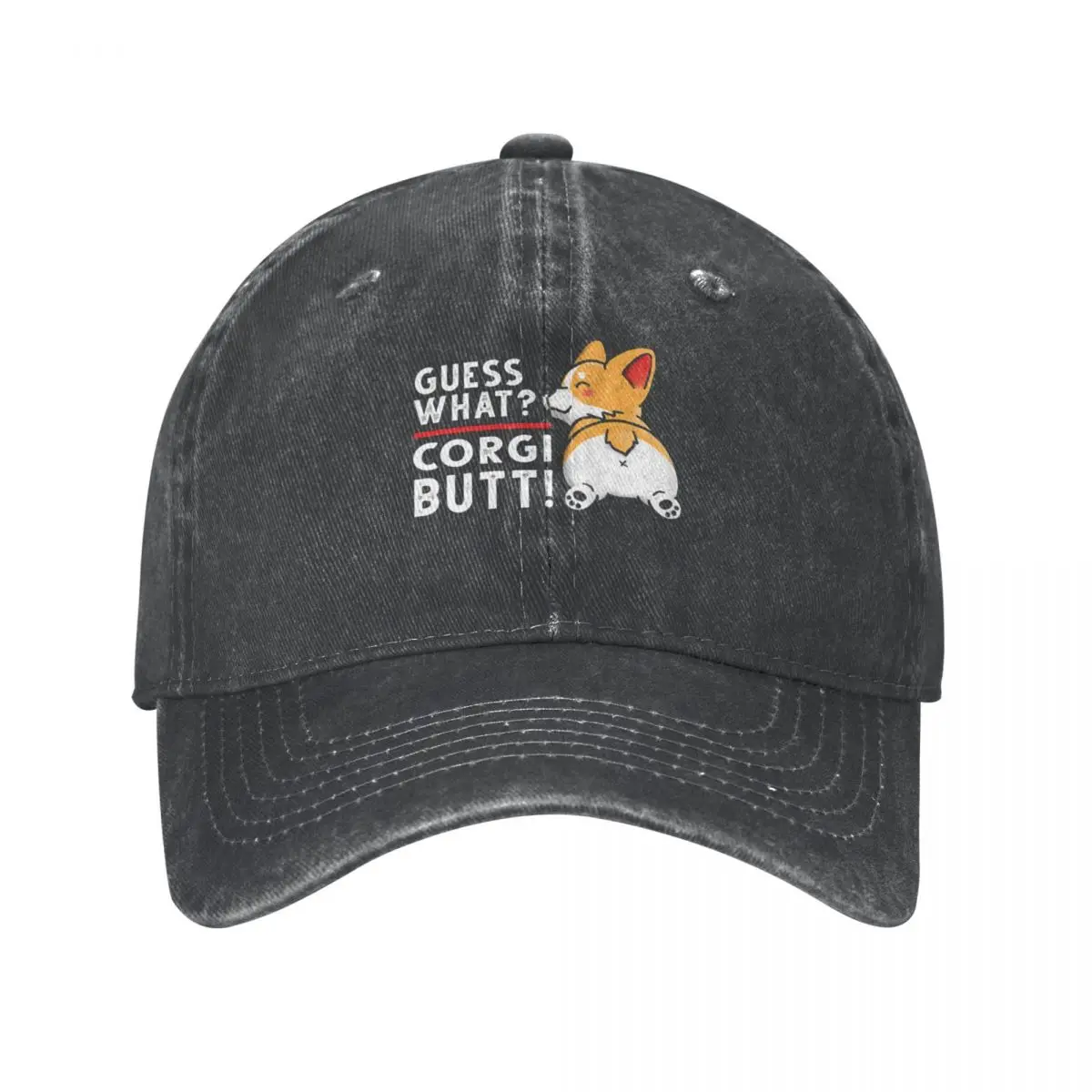Угадайте, что такое бейсболка corgi butt для гольфа С капюшоном и козырьком Женские шляпы от солнца Мужские
