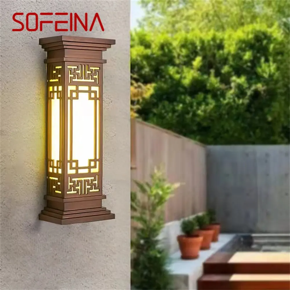 SOFEINA Наружный светильник, светодиодные настенные бра в китайском стиле, Водонепроницаемая лампа для домашнего балкона, Классическая 0
