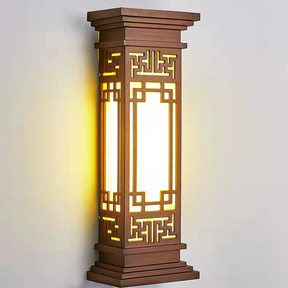SOFEINA Наружный светильник, светодиодные настенные бра в китайском стиле, Водонепроницаемая лампа для домашнего балкона, Классическая 4