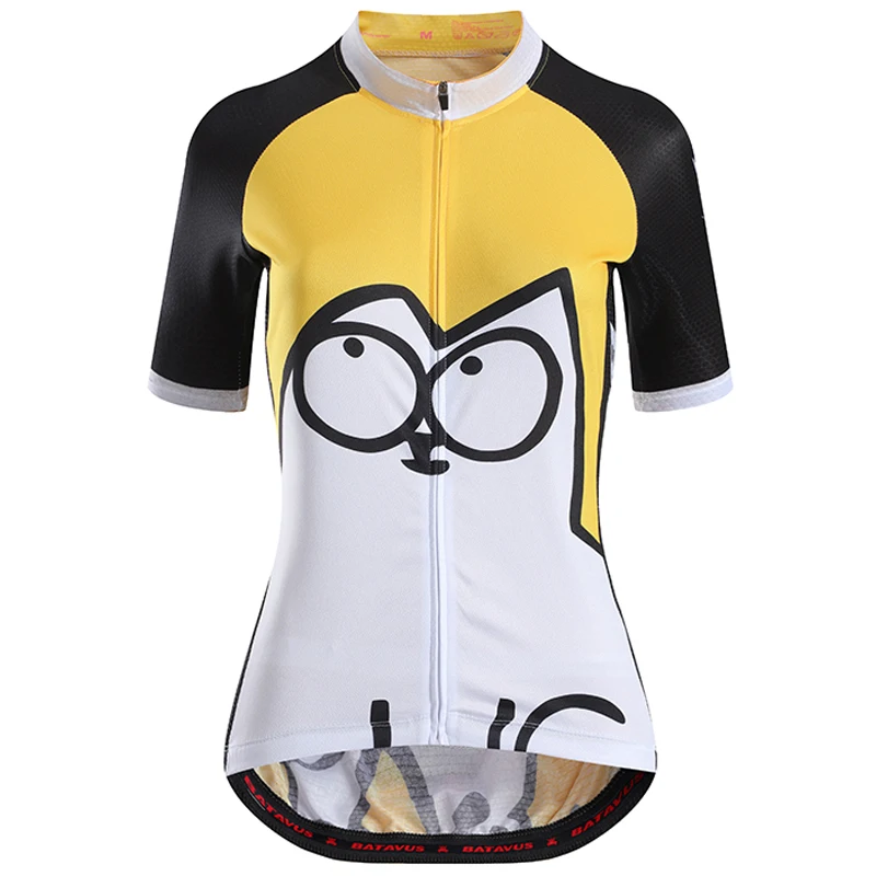 НОВАЯ Летняя Женская Желтая Велосипедная Майка Cat Bike Wear Спортивная Рубашка С Рукавом Для Верховой Езды