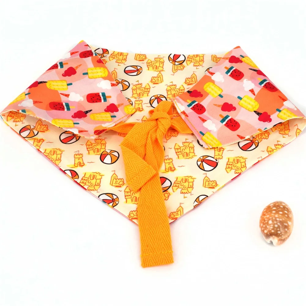Легкая Бандана для собак, повязанная на Персонализированный шарф для домашних животных, вышитый на заказ Аксессуар для домашних собак для подарков 3