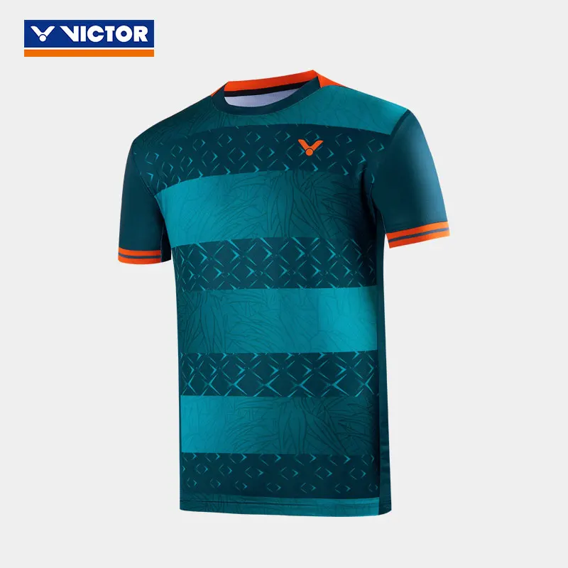 Футболка Victor, спортивная трикотажная одежда, спортивная одежда для бадминтона, короткий рукав для мужчин, женские топы Hendra