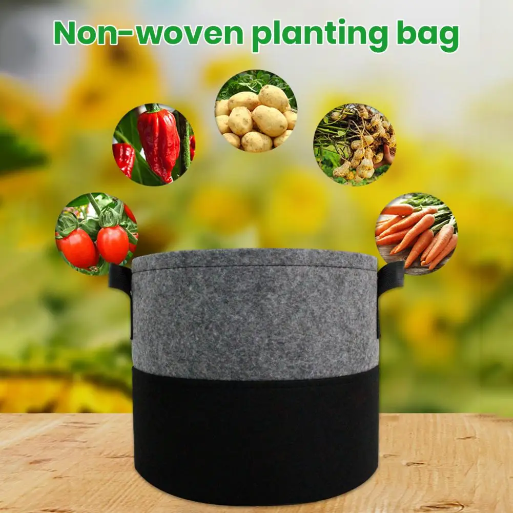 Сумка для выращивания растений из дышащего нетканого материала, сумка для посадки с ручками, сумка для выращивания картофеля, помидоров, цветов, овощей, Садовые принадлежности